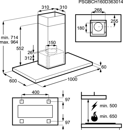 AEG Hotte ilot DIB5160HM