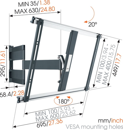 Vogels THIN 545 Support TV - Mur