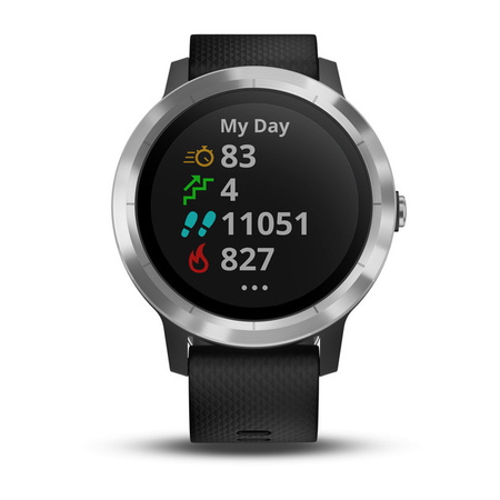 Garmin vívoactive 3 - Acier inoxydable/Noir