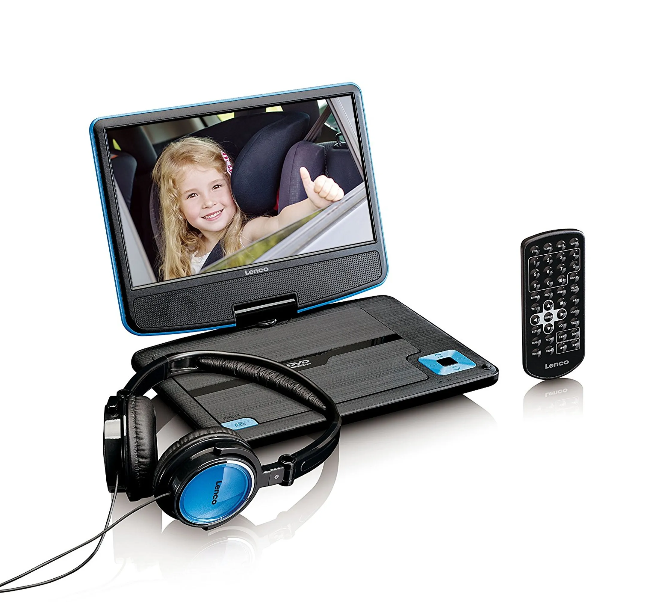 Lenco Lecteur DVD portable DVP-910 - 9 pouces - Bleu image