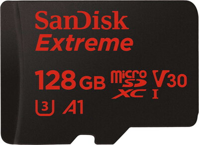 Sandisk Extreme micro SDXC avec adaptateur - 128 Go