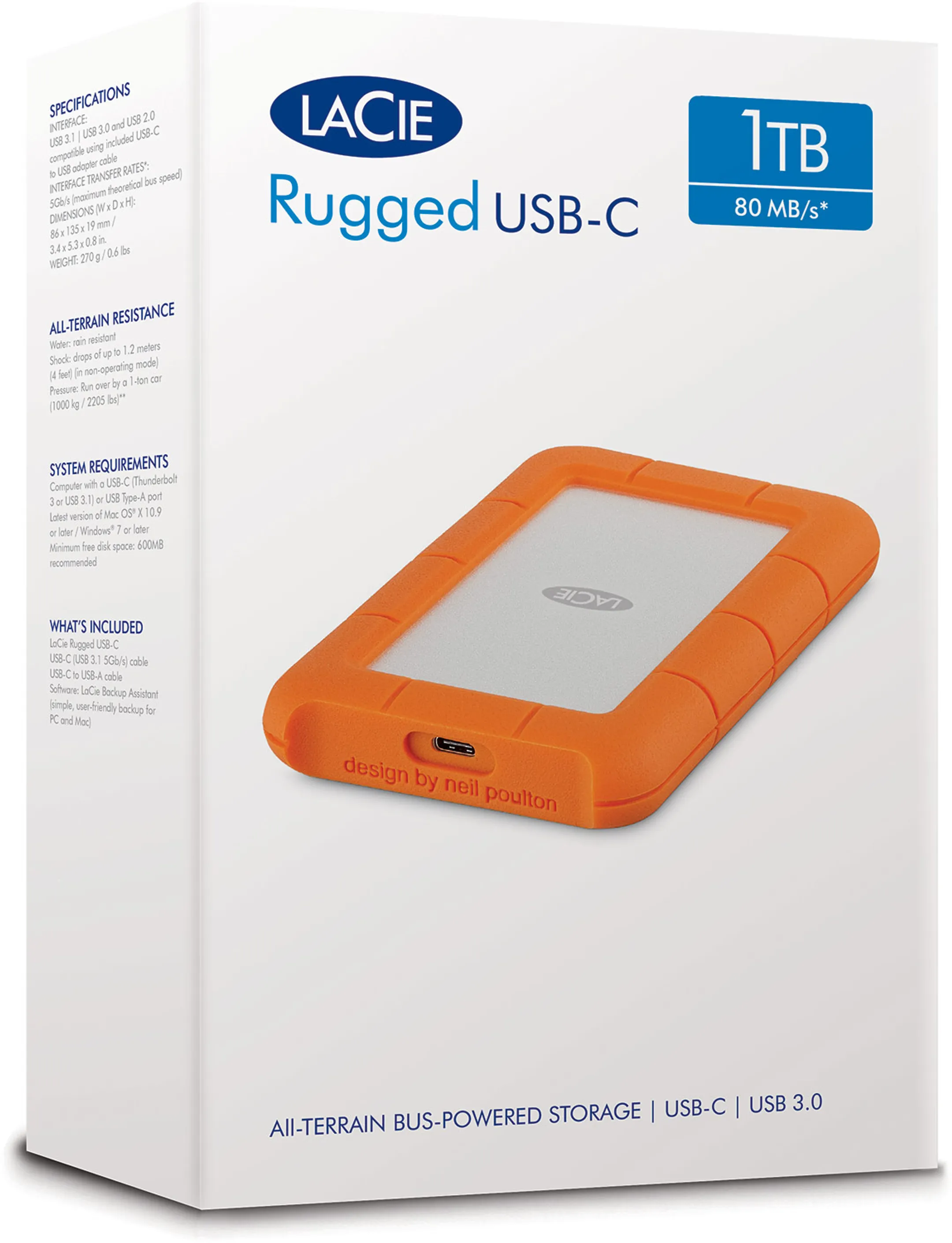 Lacie Rugged Orange - 1 To image