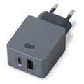GP Chargeur secteur USB & USB Type C - Gris