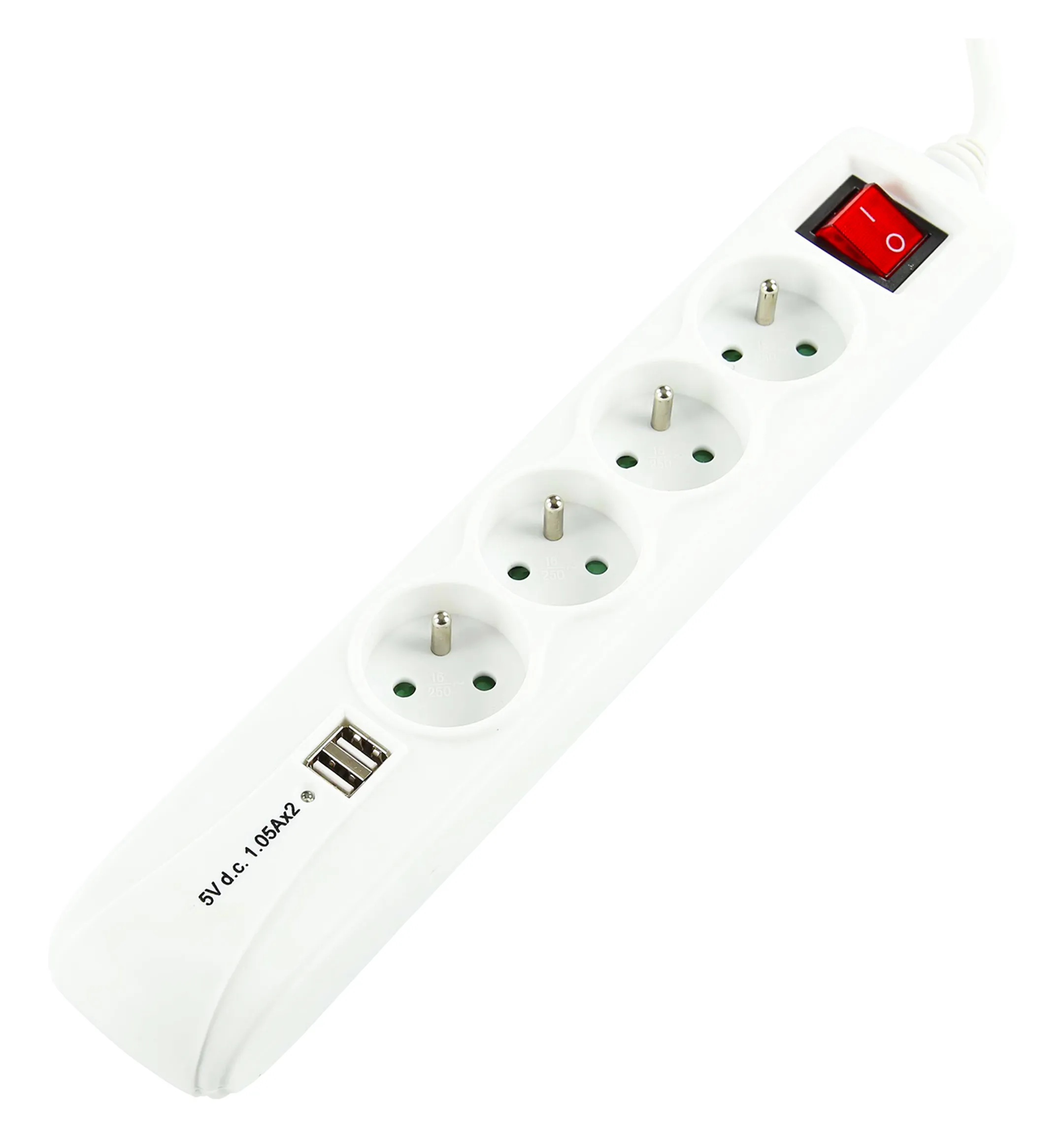 Bundle product Boîtier multiprise - 1,5 mètre - 4 prises/ 2 USB - Blanc