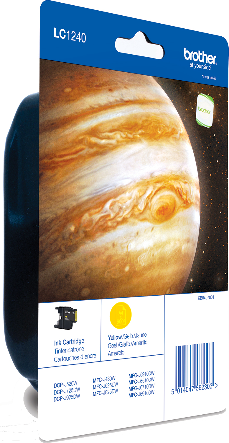 2 Cartouches D'encre Jaune Compatibles Brother - Pour Imprimantes DCP-J725DW, MFC-J625DW