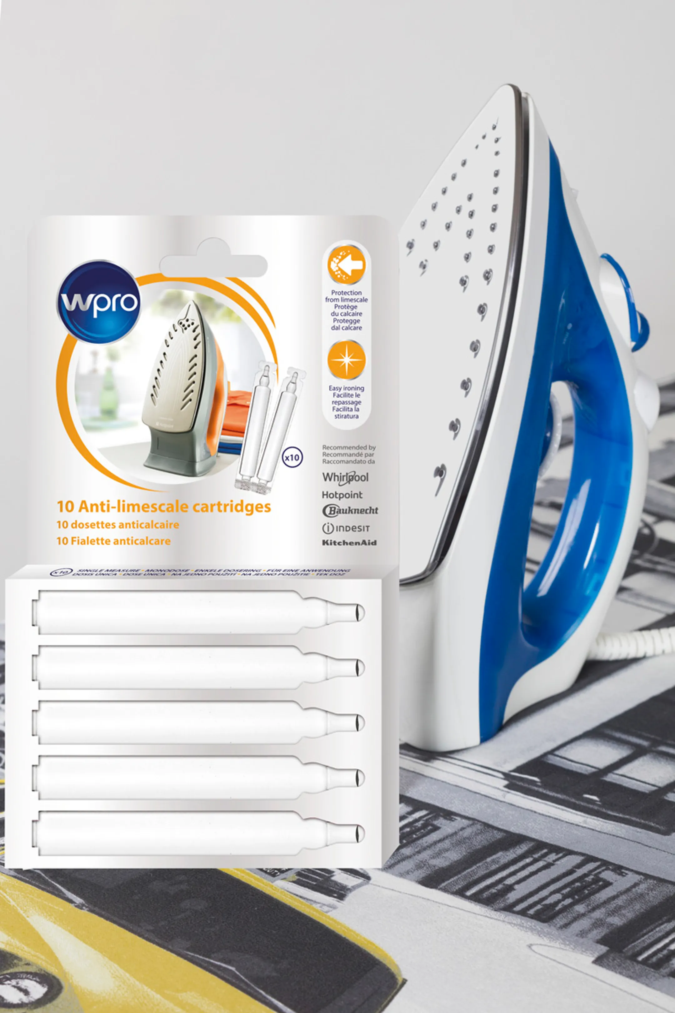 Wpro Cartouches Anti-tartre Dampfbügelstation (10 pièces) SIM010 image