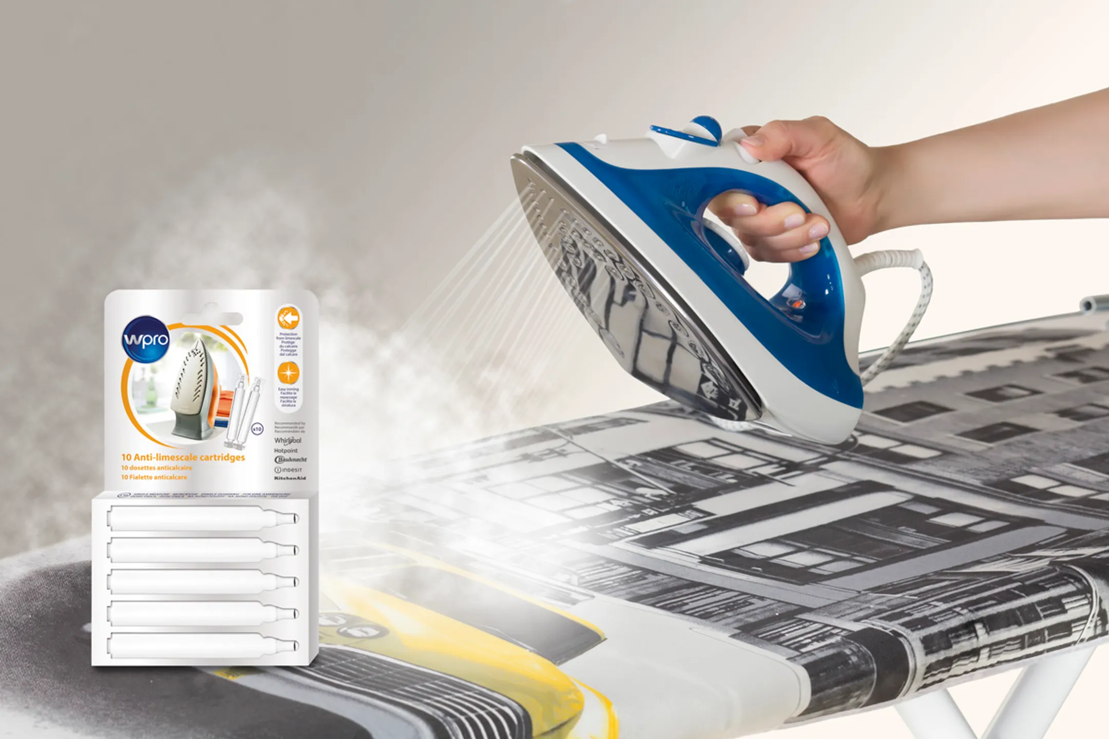 Wpro Cartouches Anti-tartre Dampfbügelstation (10 pièces) SIM010 image
