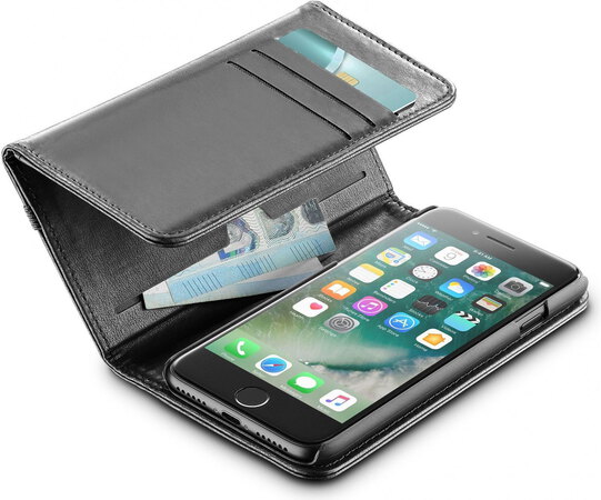 Cellular Line Wallet cover pour iPhone 7 ou iPhone 8 - Noir