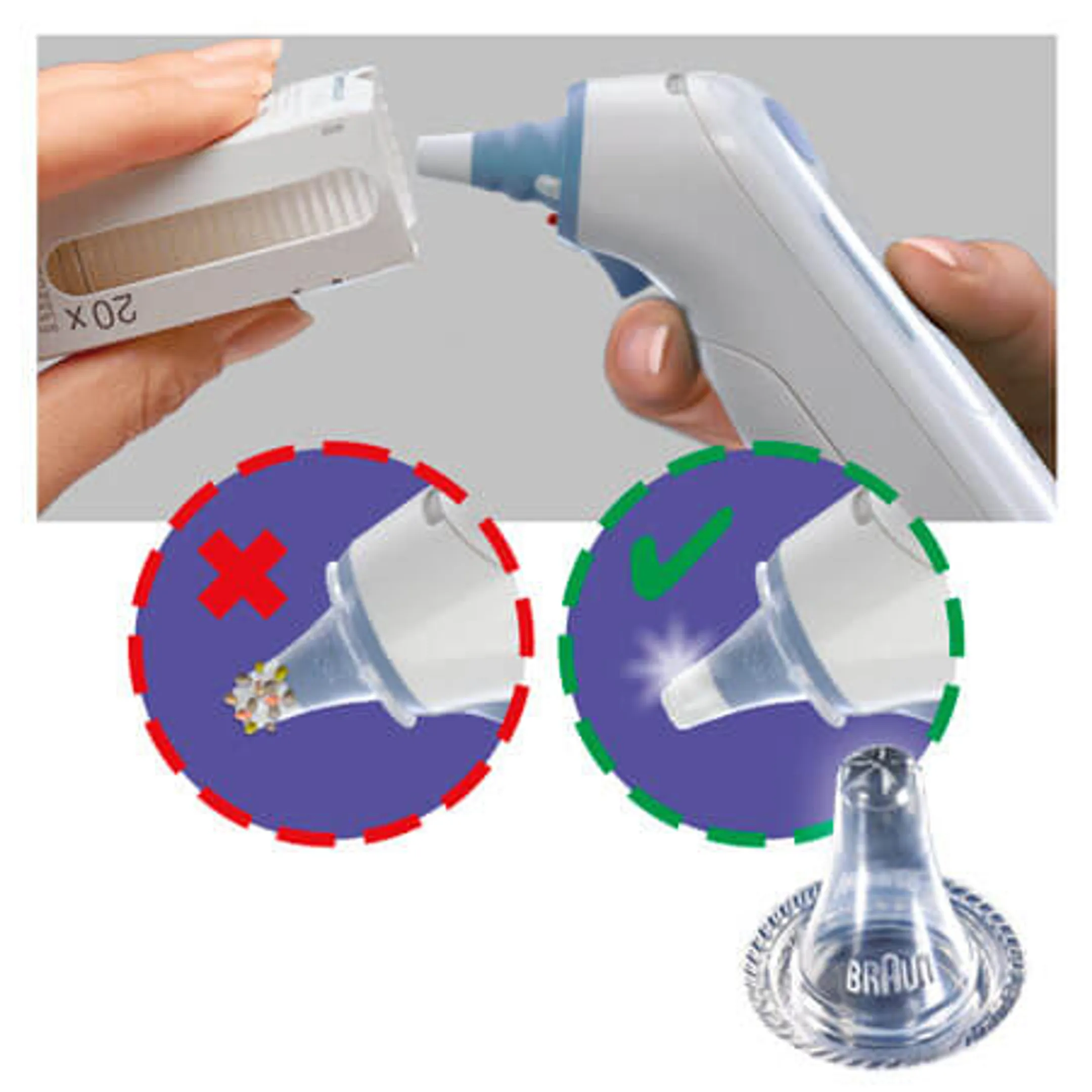 Braun Disposable tips for ear thermometer LF40 image