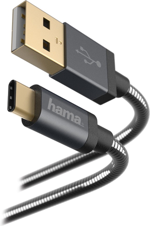 Hama Câble Metall USB Type C vers USB 2.0
