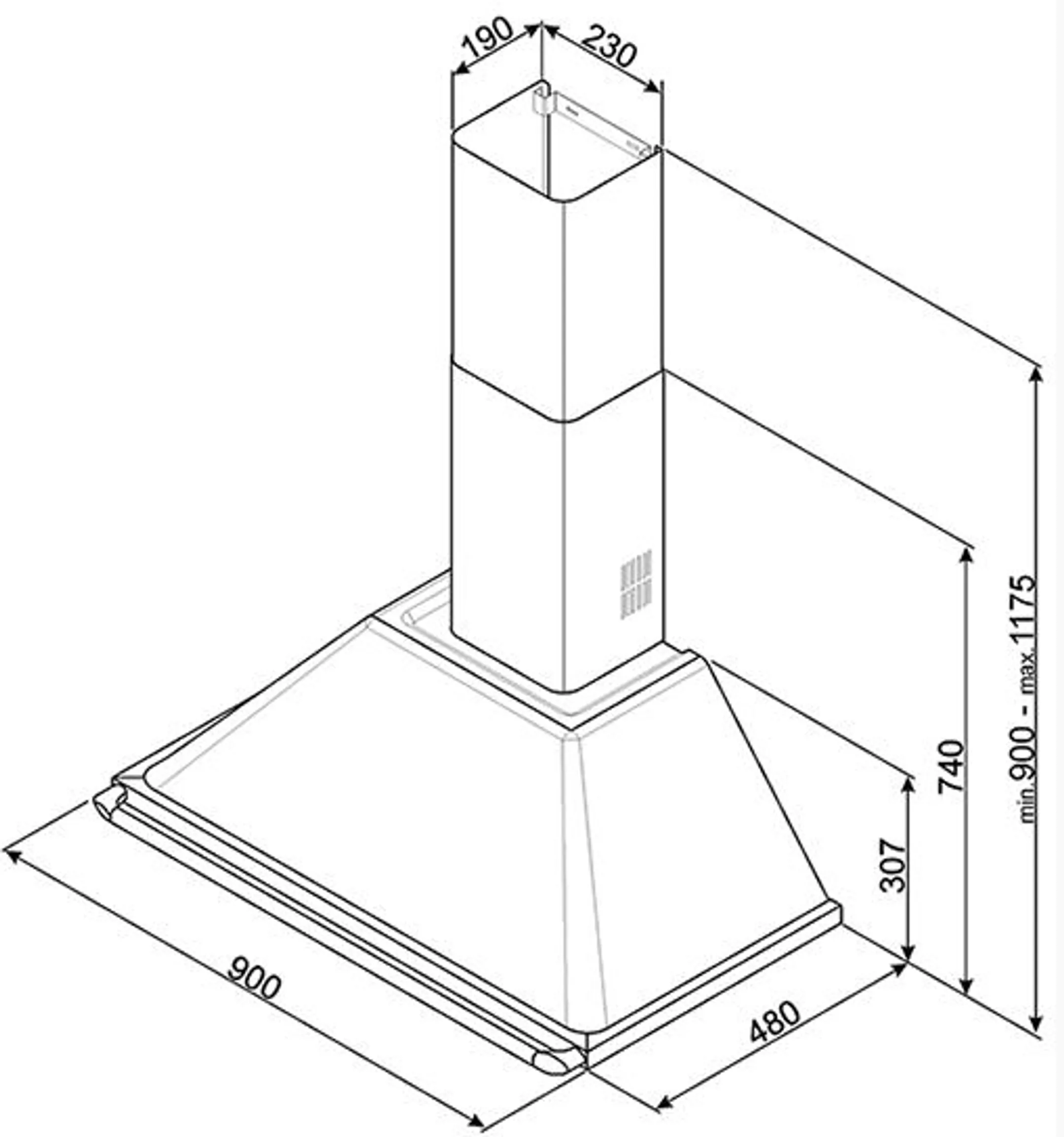 Smeg Hotte décorative KT90BLE image