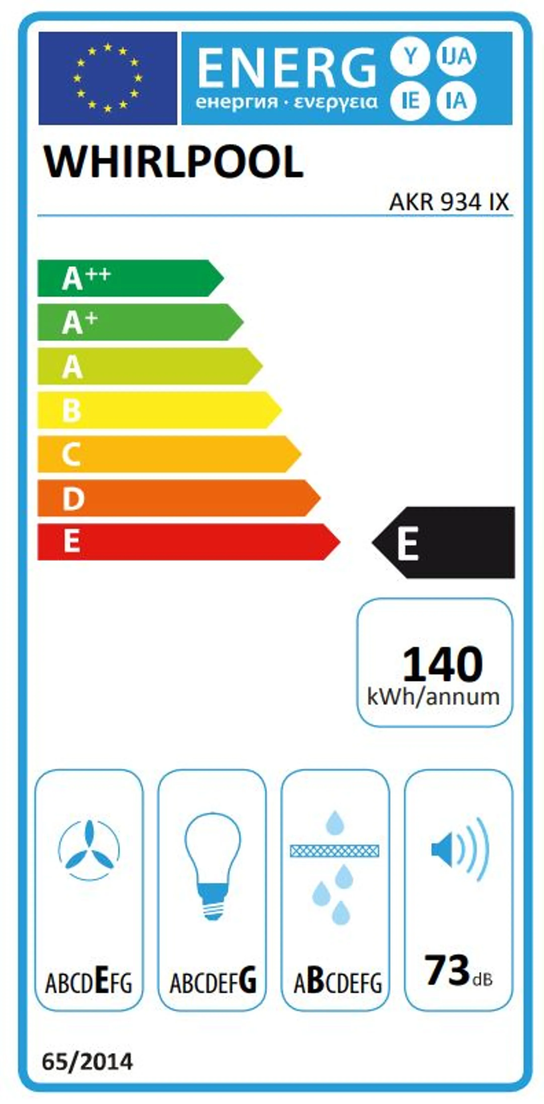 Whirlpool Hotte encastrable AKR934IX image