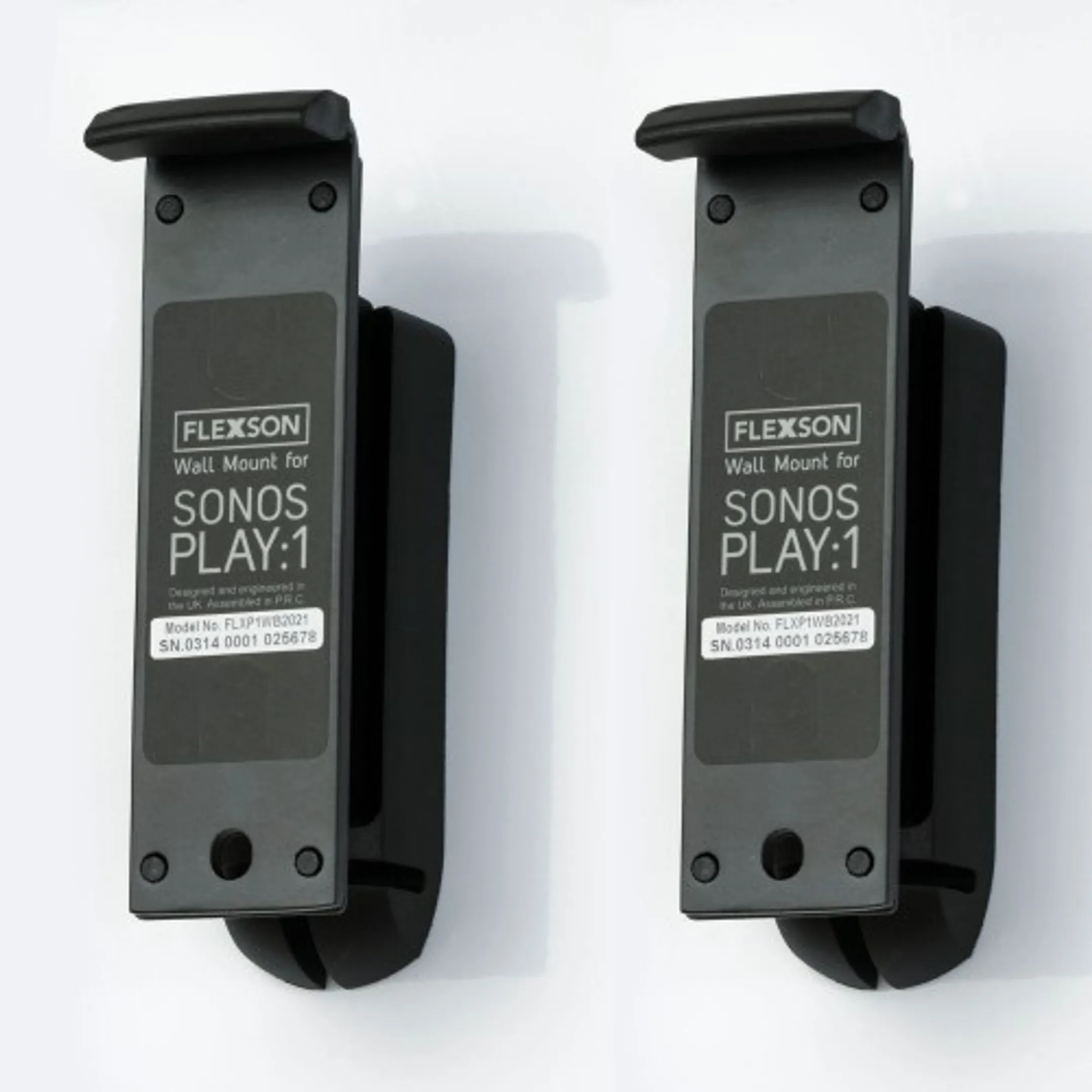Support mural compatible Sonos One 2 pièces - Noir