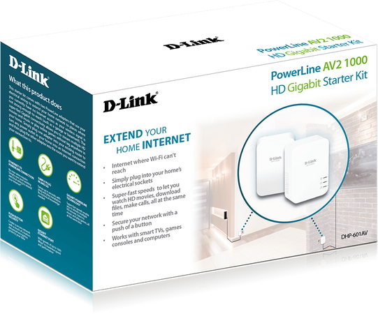 D-Link Kit de démarrage CPL AV2 1000 Gigabits - DHP-601AV/E