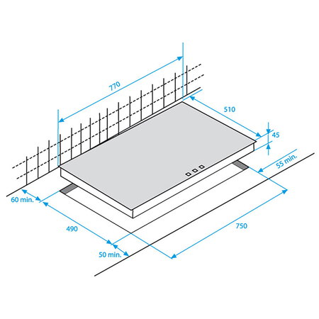 Beko Taque vitrocéramique HIC84401
