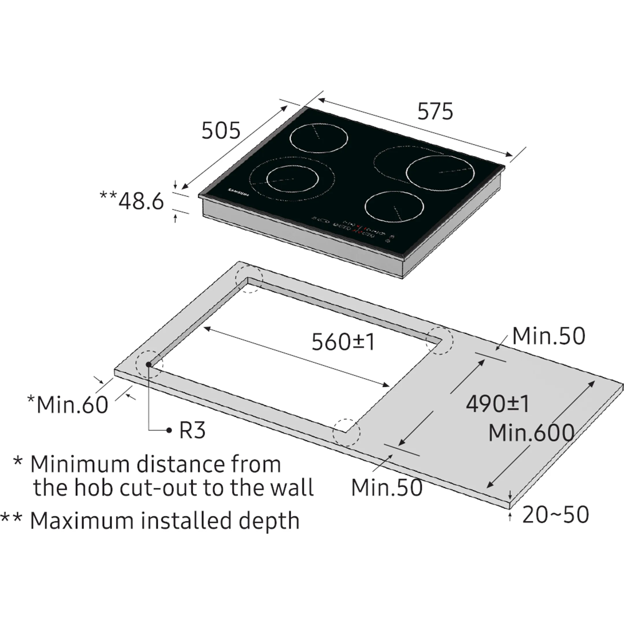 Samsung NZ64F5RD9ABEF Ceramic hob image