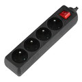 Logon Boîtier multiprise - 1,5m - 4 prises - Noir