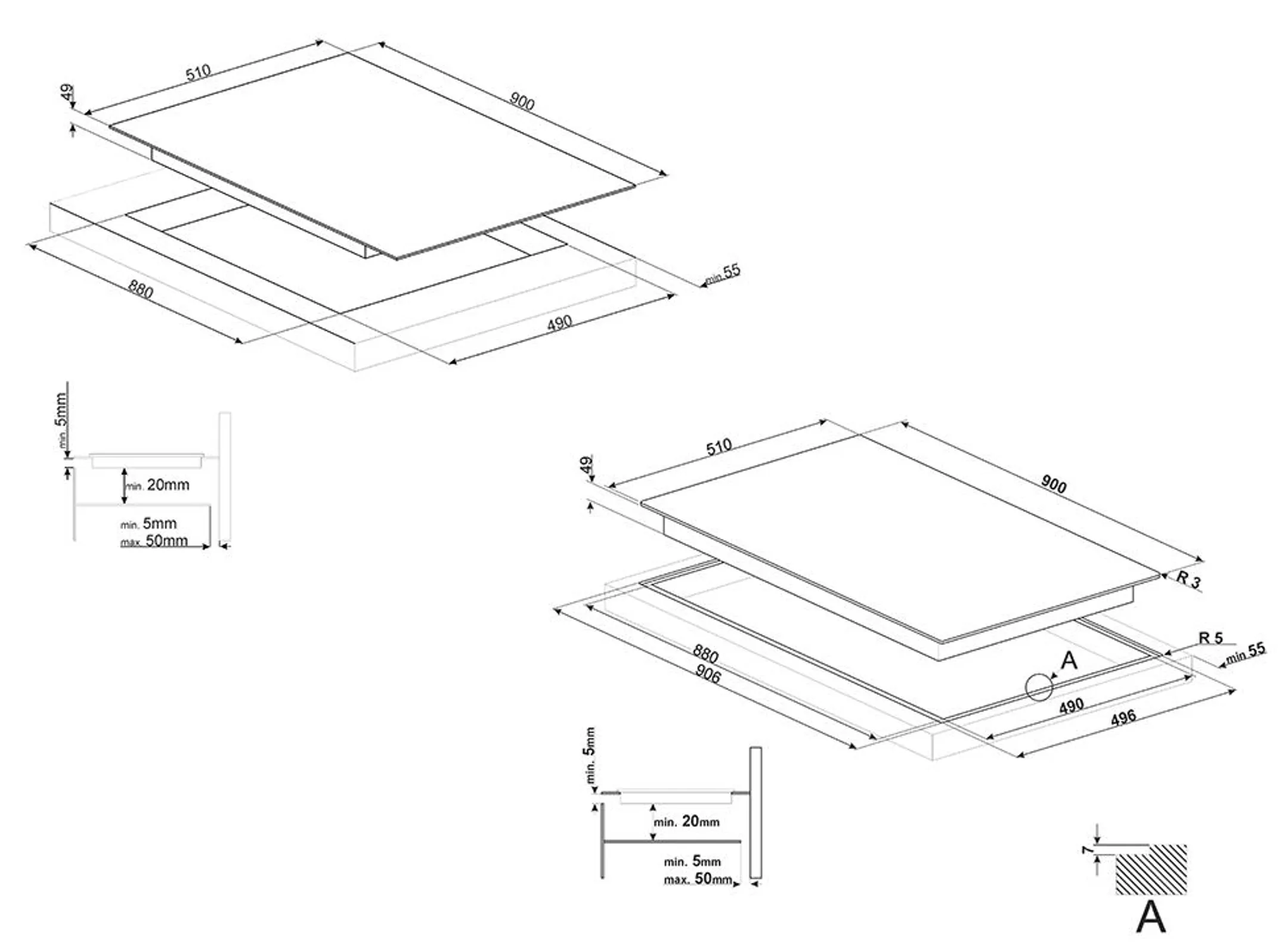 Smeg Taque induction SI2M7953D image