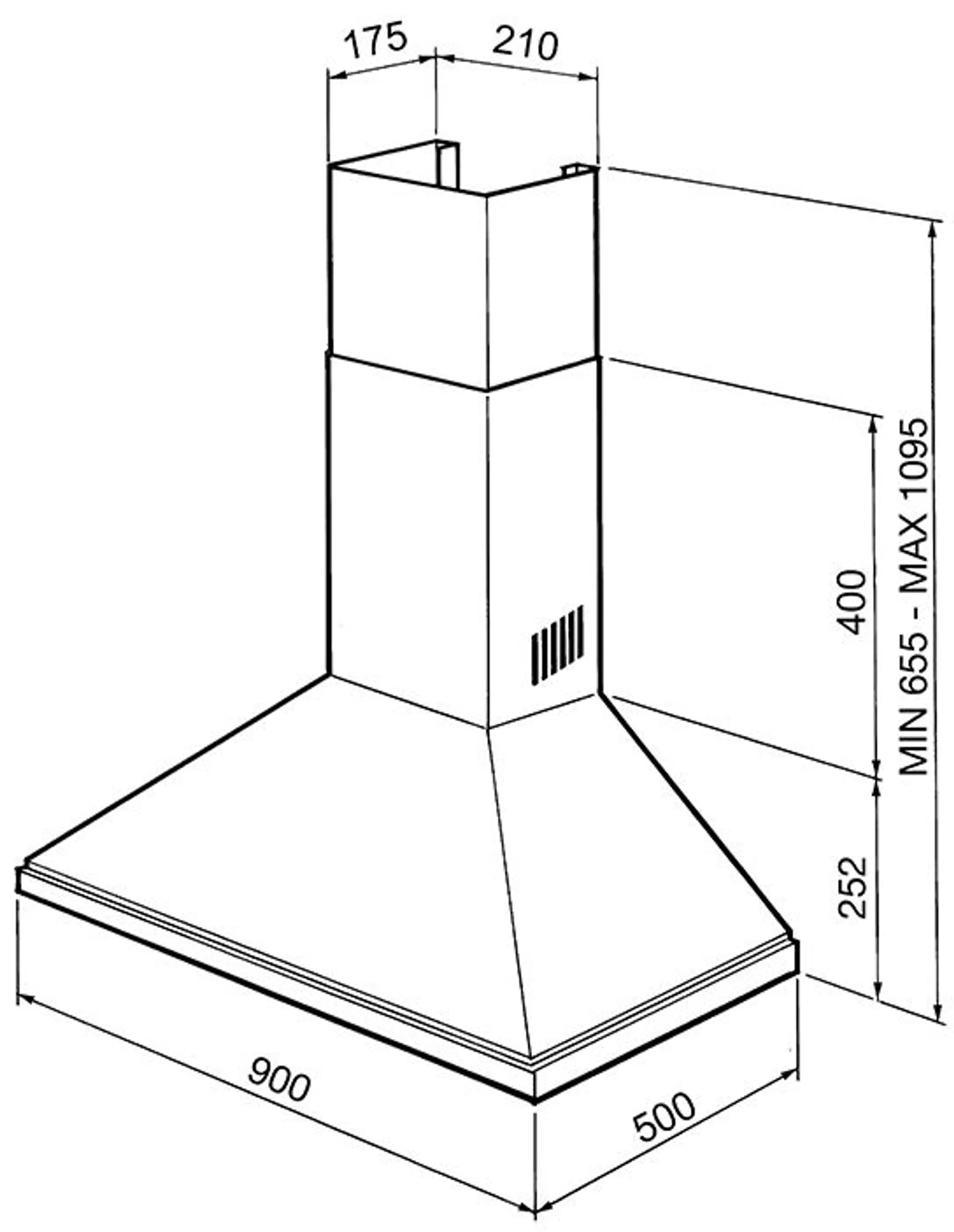 Smeg Hotte décorative KSED95XE image