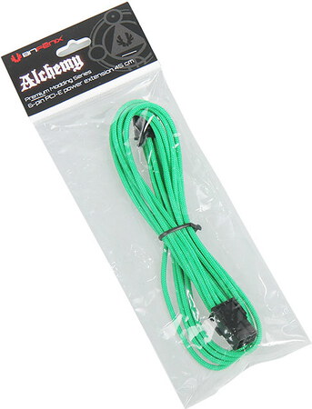 Bitfenix Alchemy 6-pin video card extension cable Green - BFA-MSC-6PEG45GK-RP
