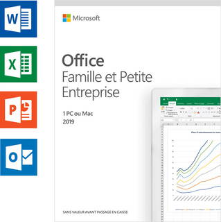 Microsoft Office Famille et Petite Entreprise 2019 (FR) - 1 PC ou Mac