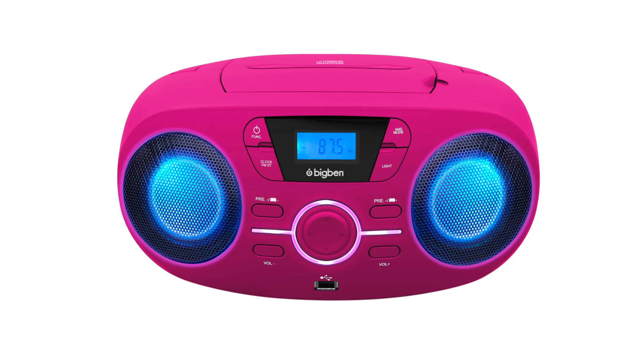 BigBen Tragbares CD-Radio CD61RUSB - Pink image