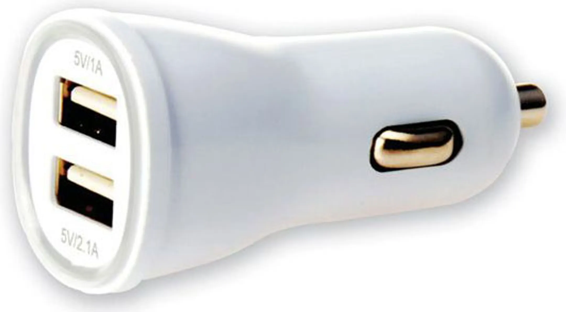 Chargeur de voiture 2 x USB 2.0 - Blanc