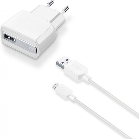 Cellular Line Chargeur universelle fast charging USB 2.0 - Blanc