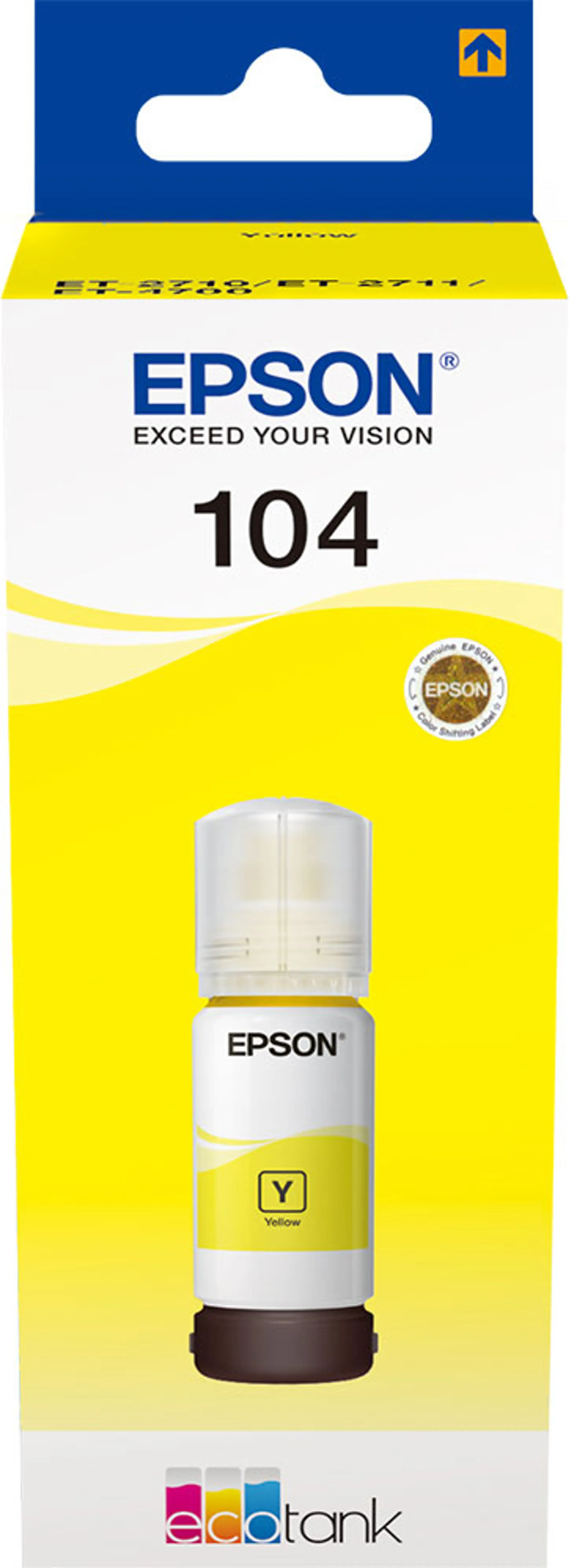 Bouteille EcoTank 104 - 65 ml. - Jaune