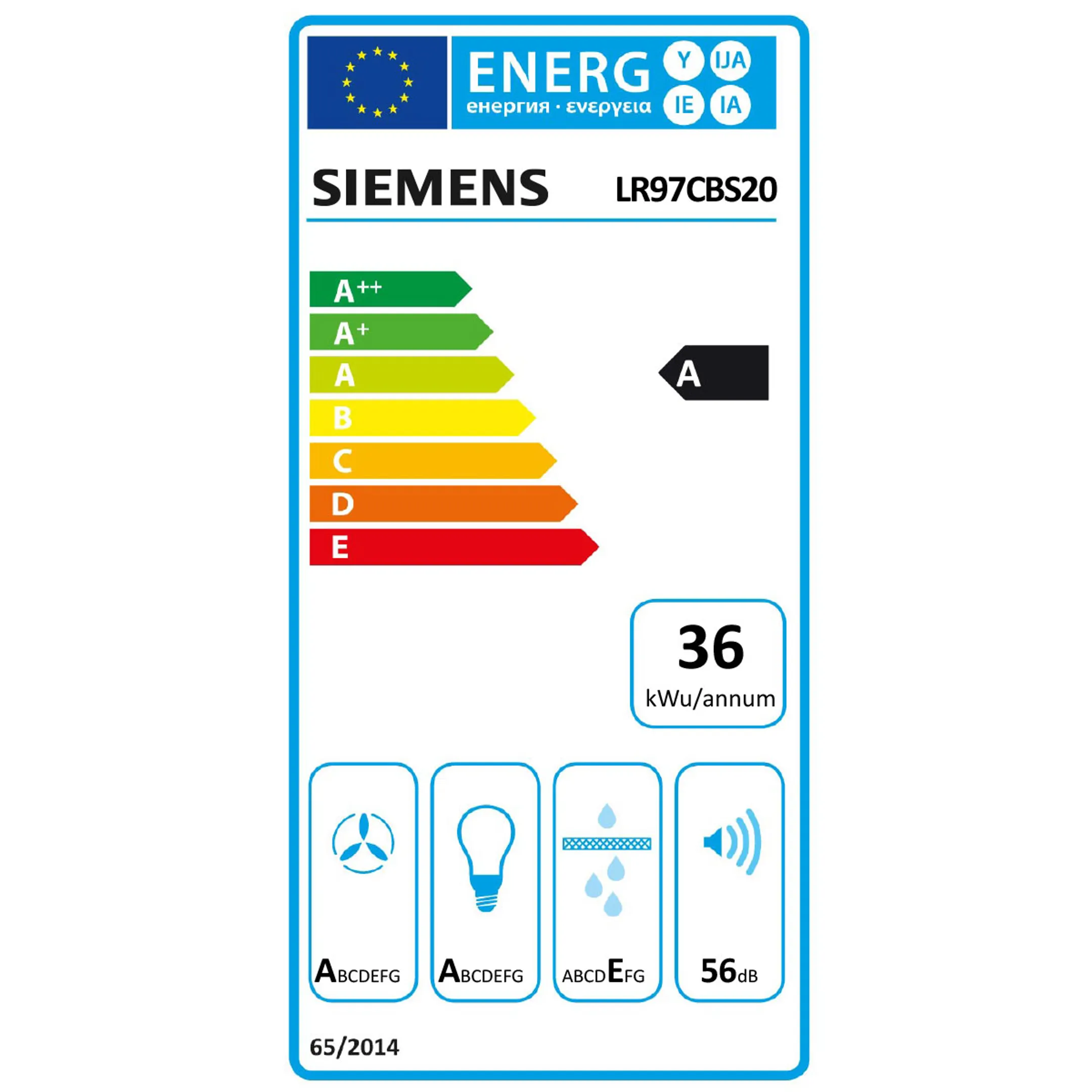 Siemens Hotte plafond LR97CBS20 Home Connect image