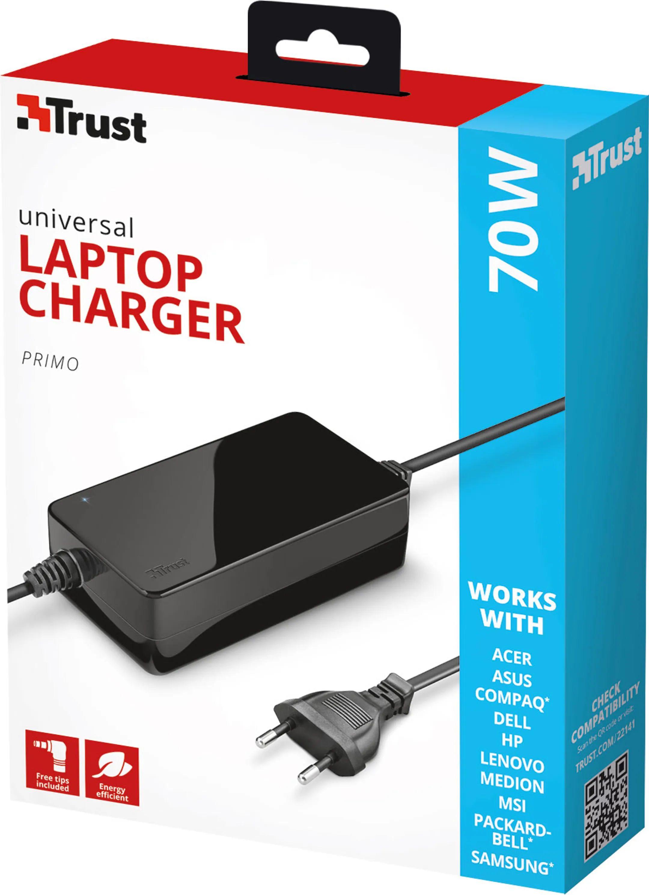 Trust Primo Chargeur Universel - 70 W image