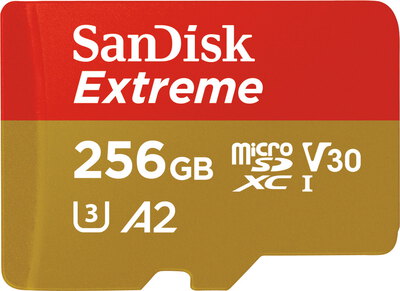 Sandisk 256 Go Extreme® carte micro SDXC avec adaptateur
