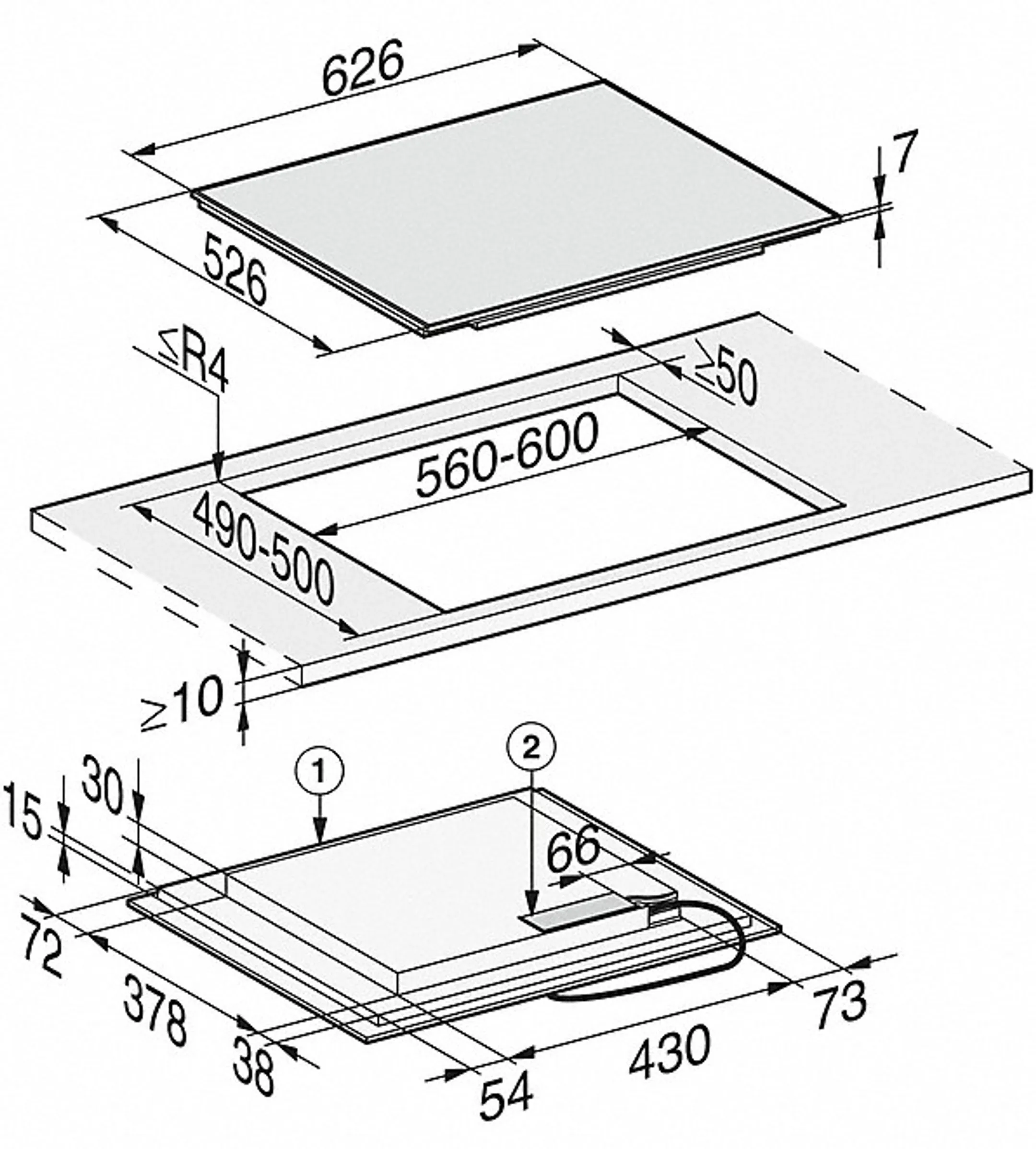 Miele Induktionskochplatte KM 7464 DE image