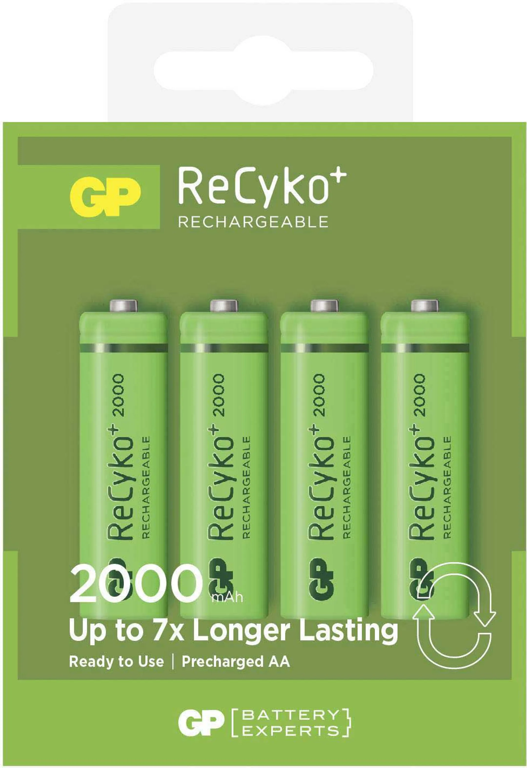 4 batteries AA ReCyko+ rechargeables - 2.000 mAh