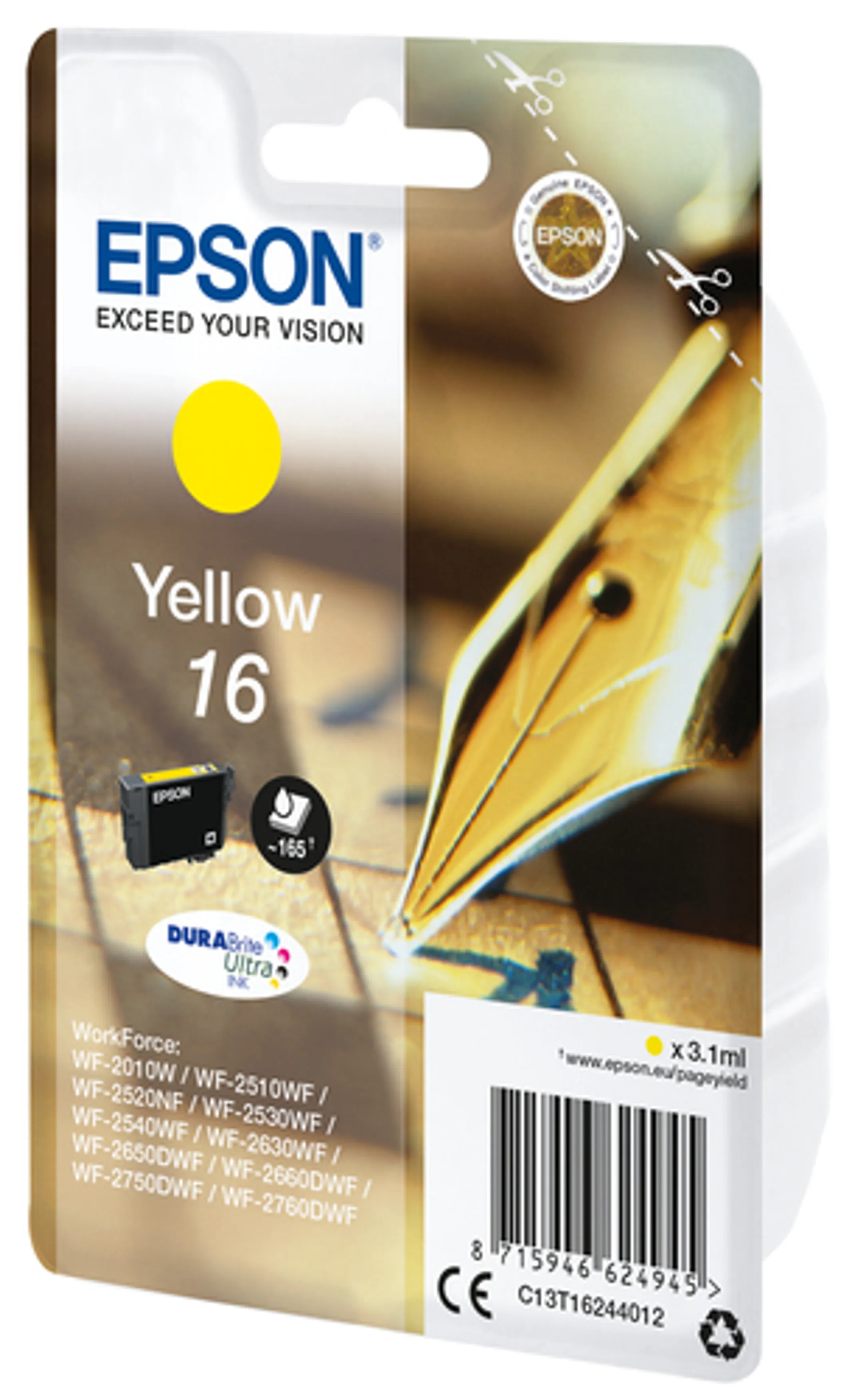 16 Jaune - Cartouche d'encre