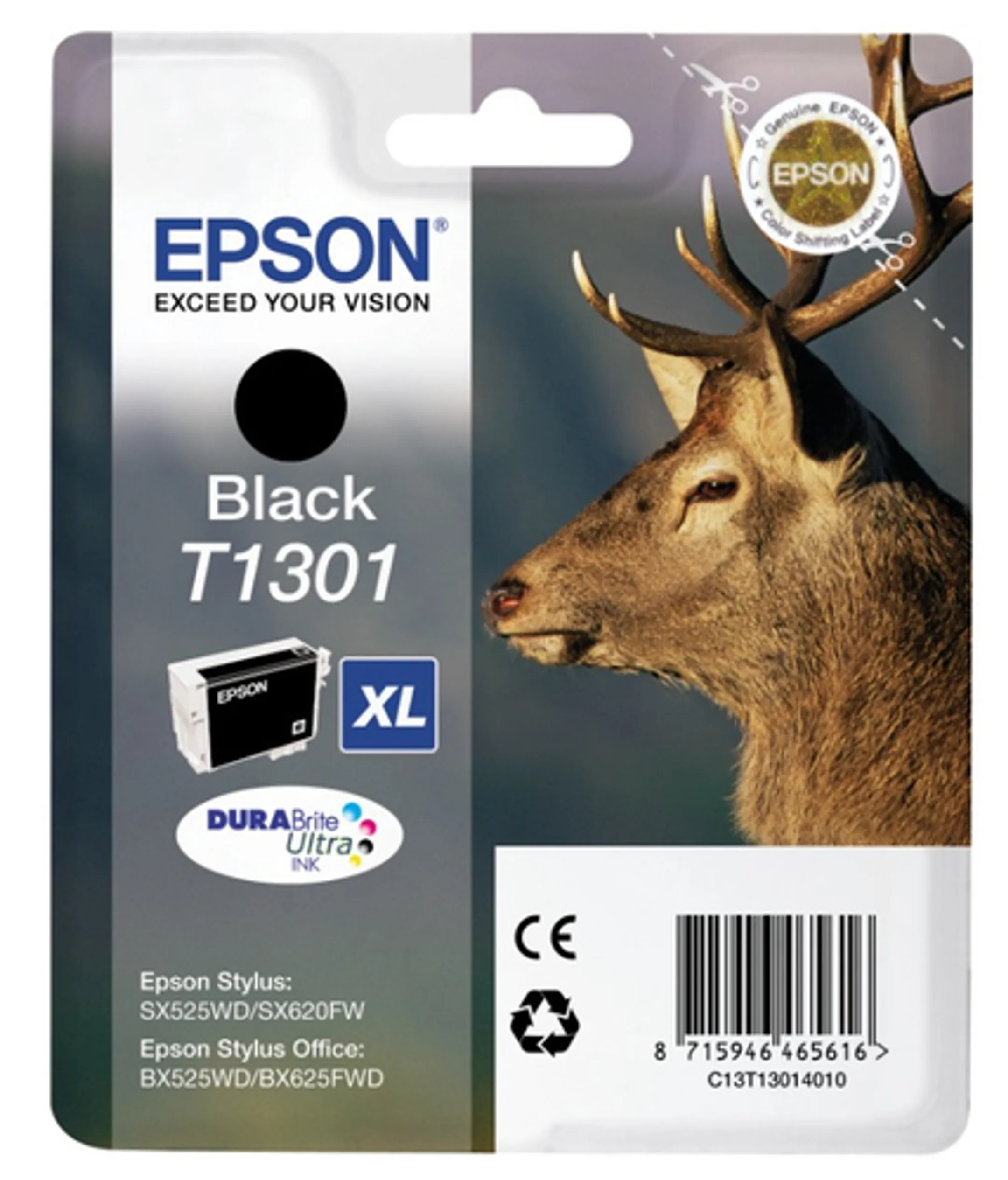 Epson T1301 Noir - Cartouche d'encre image