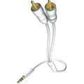 In-Akustik Câble audio 00310003 (2x Cinch / RCA mâle - 1x Jack mâle 3.5 mm) 3m Blanc