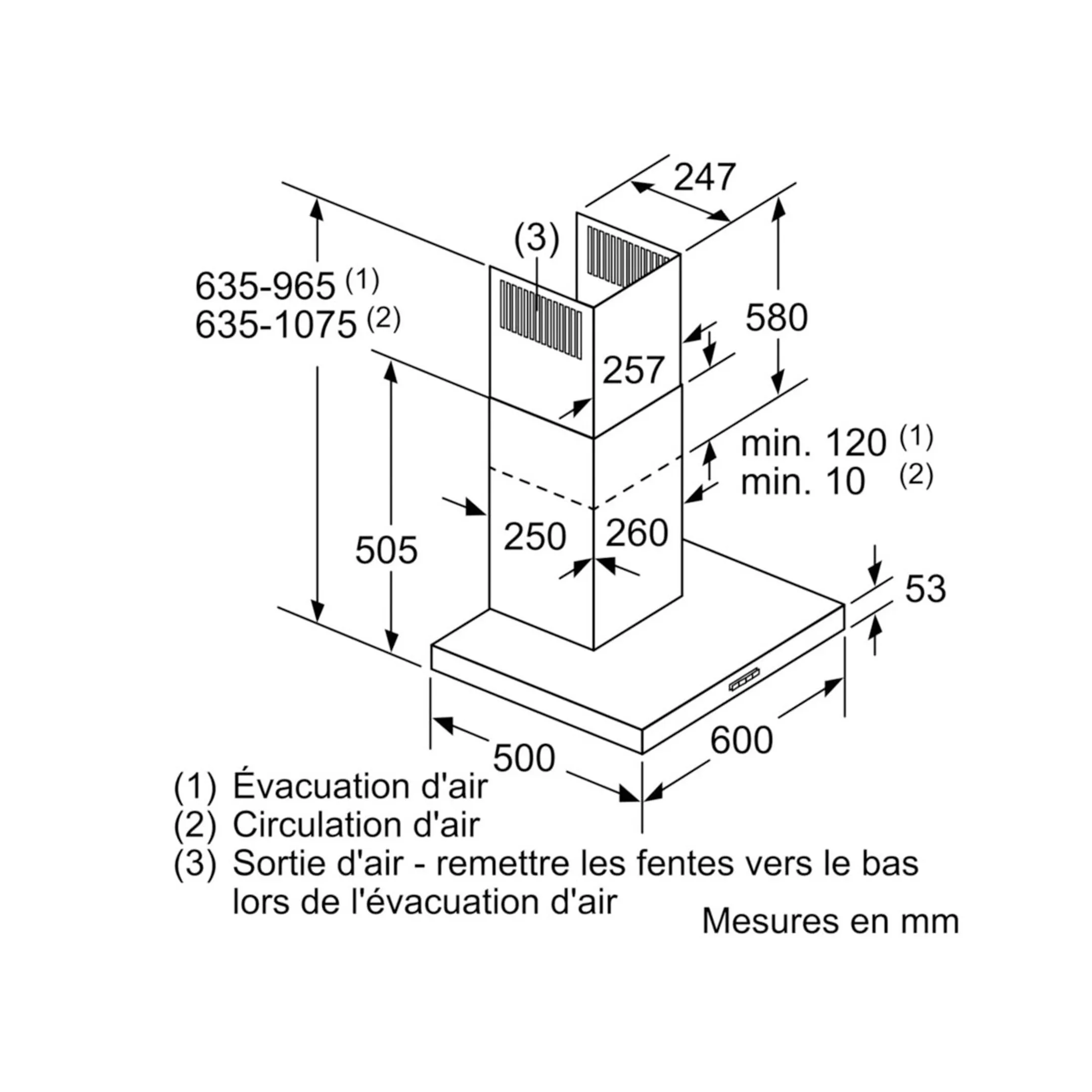 Siemens Hotte décorative Murale iQ300 LC66BBM50 image