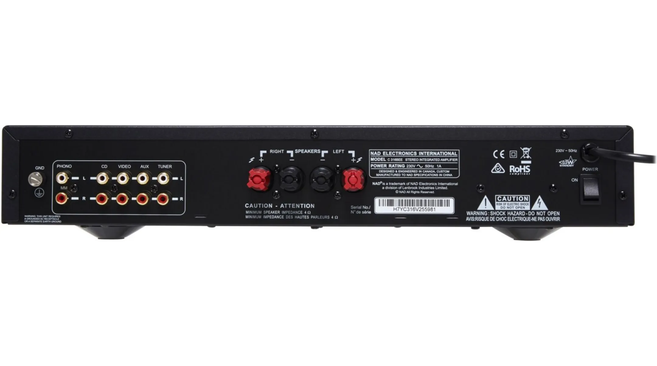 NAD HIFI Amplifier C316BEE V2 Black image