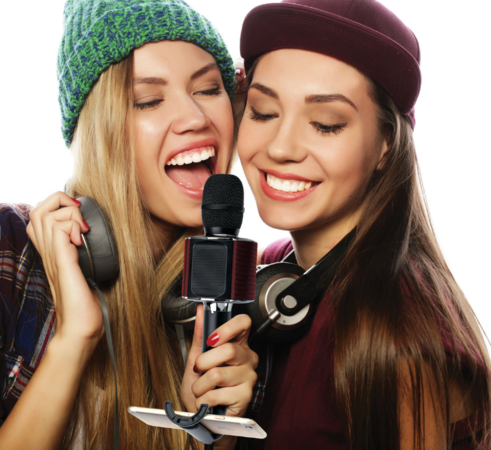 Lenco Microphone Enceinte Bluetooth Karaoké BMC-090 Noir