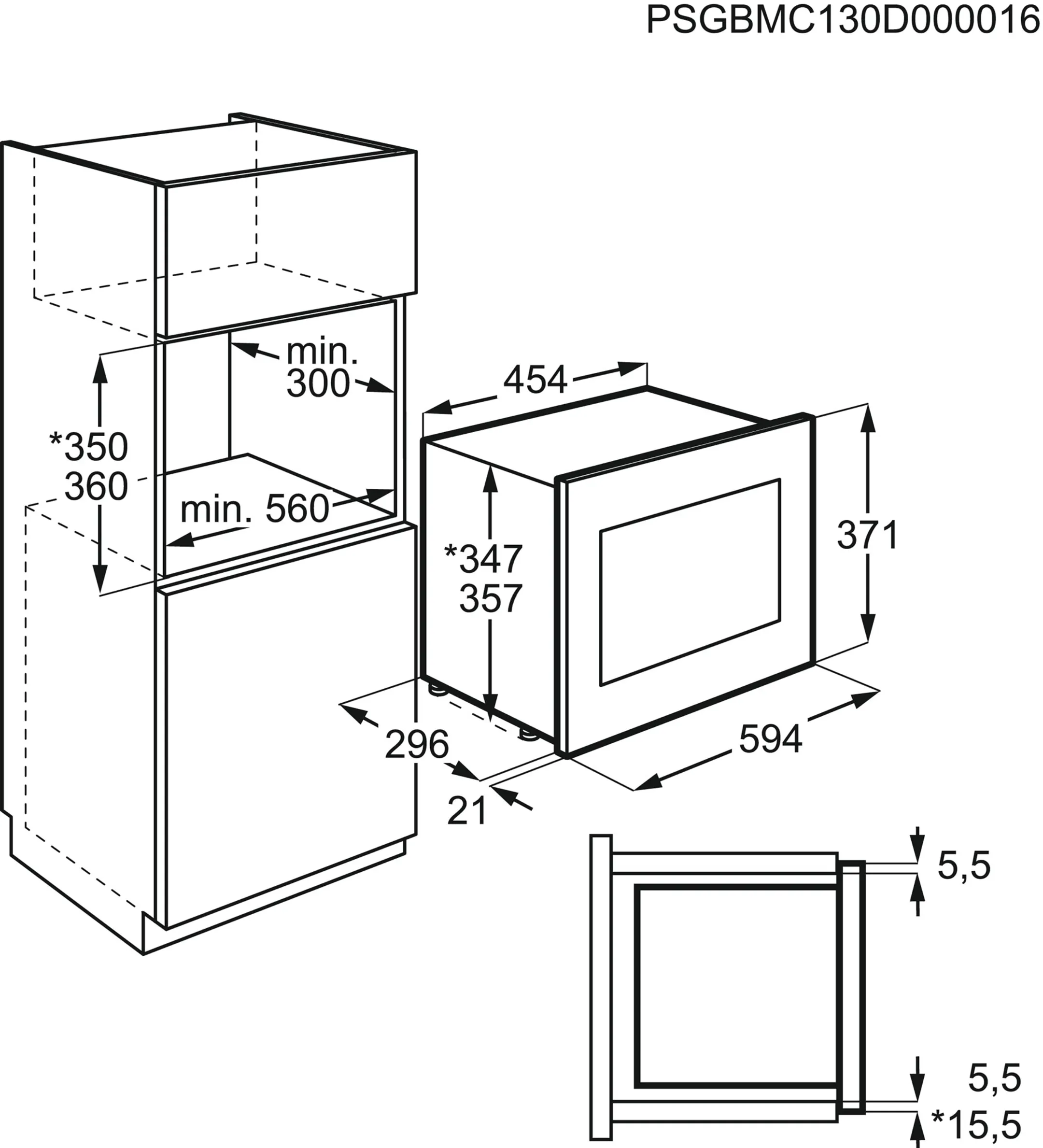 AEG Einbau-Mikrowelle MBB1756DEM image