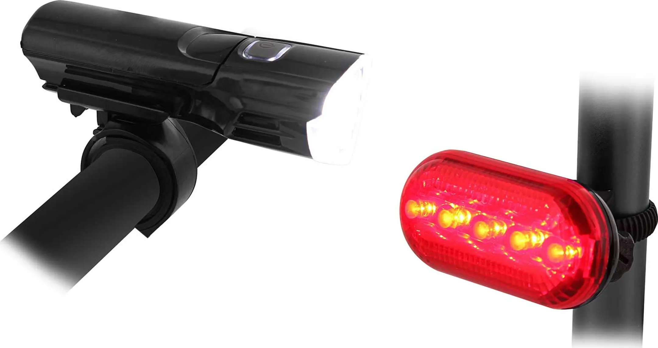 Pack 2 lumières vélo LED - Weiß et rouge