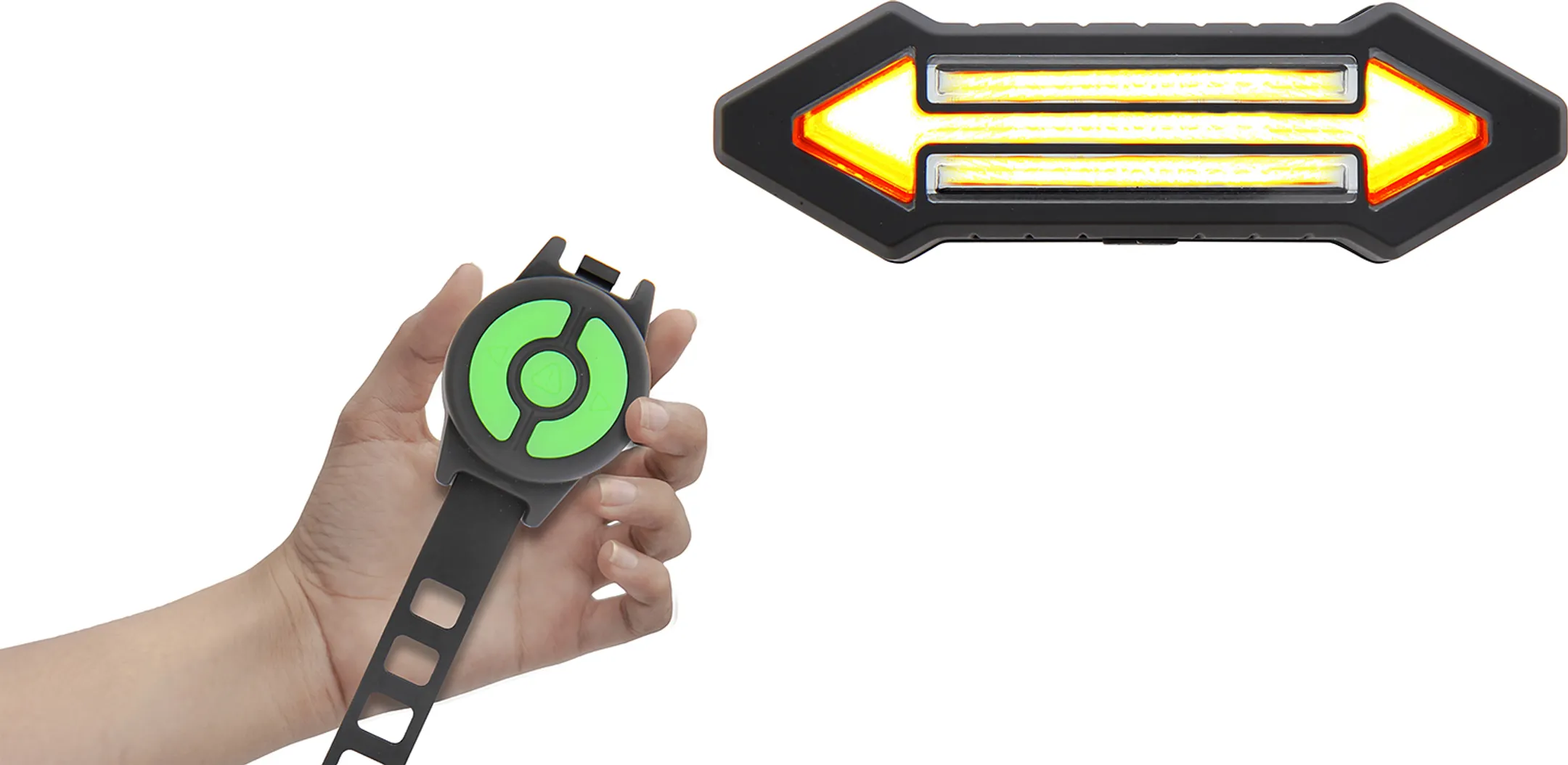 Éclairage LED directionnelle für vélo mit télécommande