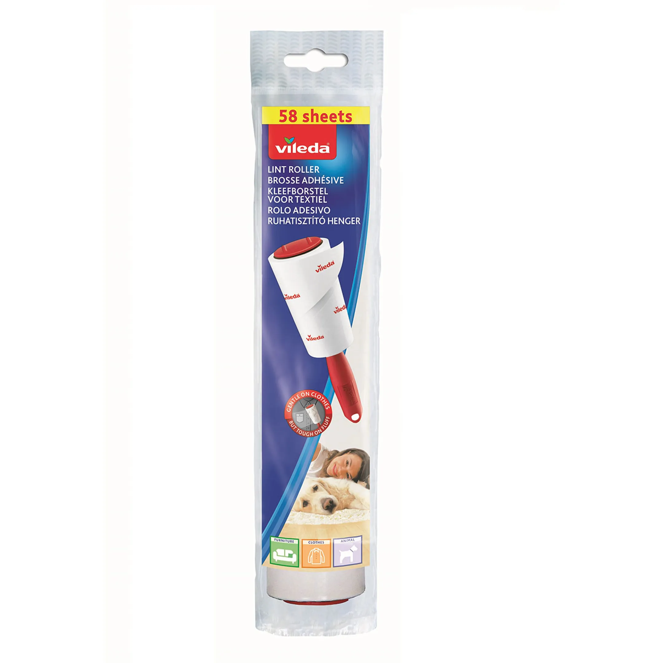 Brosse adhésive avec 58 feuilles