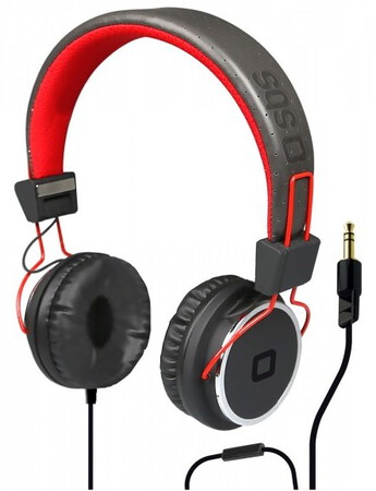 SBS Casque stéréo Studio Mix DJ Noir, Rouge