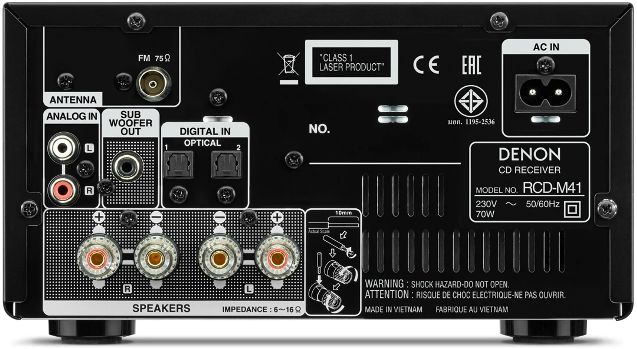 Denon Chaîne micro RCDM41DAB Noir image