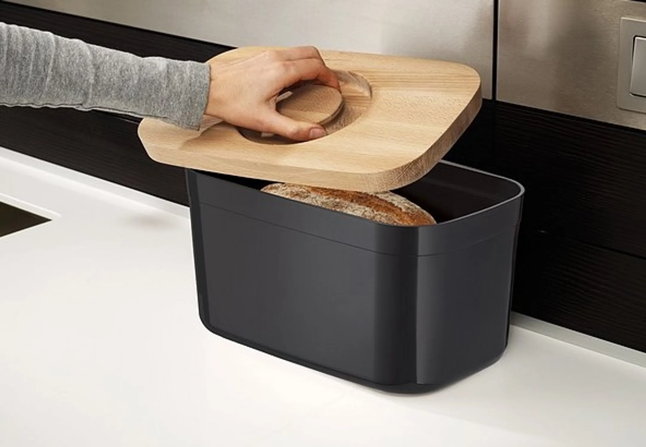 JOSEPH & JOSEPH Boîte à pain avec couvercle en bambou JJ811032 image