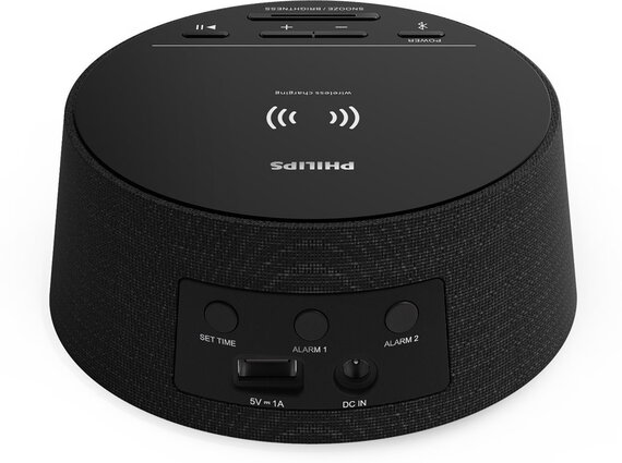 Philips Radio réveil Bluetooth® TAPR702 rechargement smartphone sans fil Qi Noir
