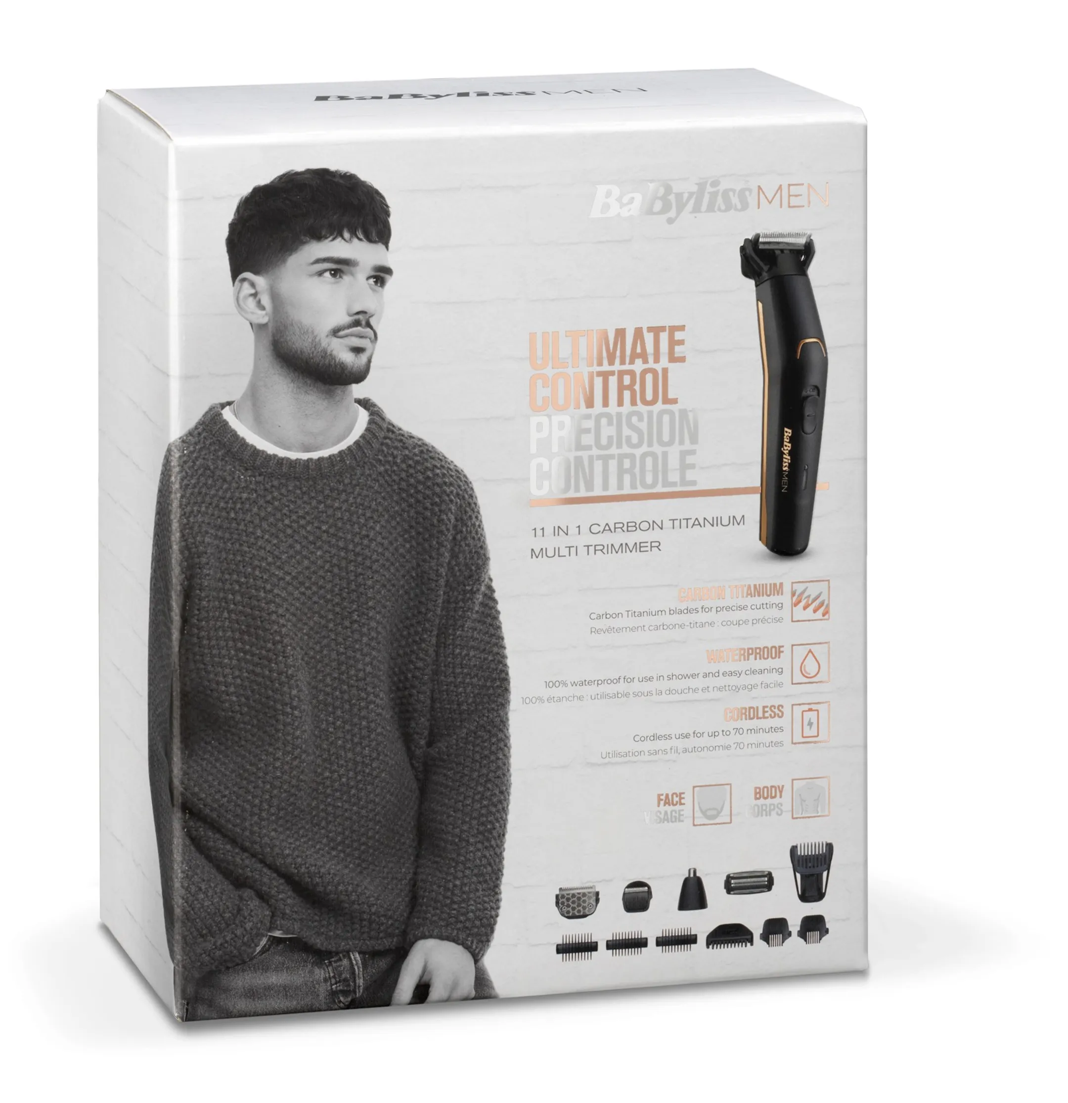 Babyliss MT860E 11-in-1 Beard trimmer - Carbon Titanium image