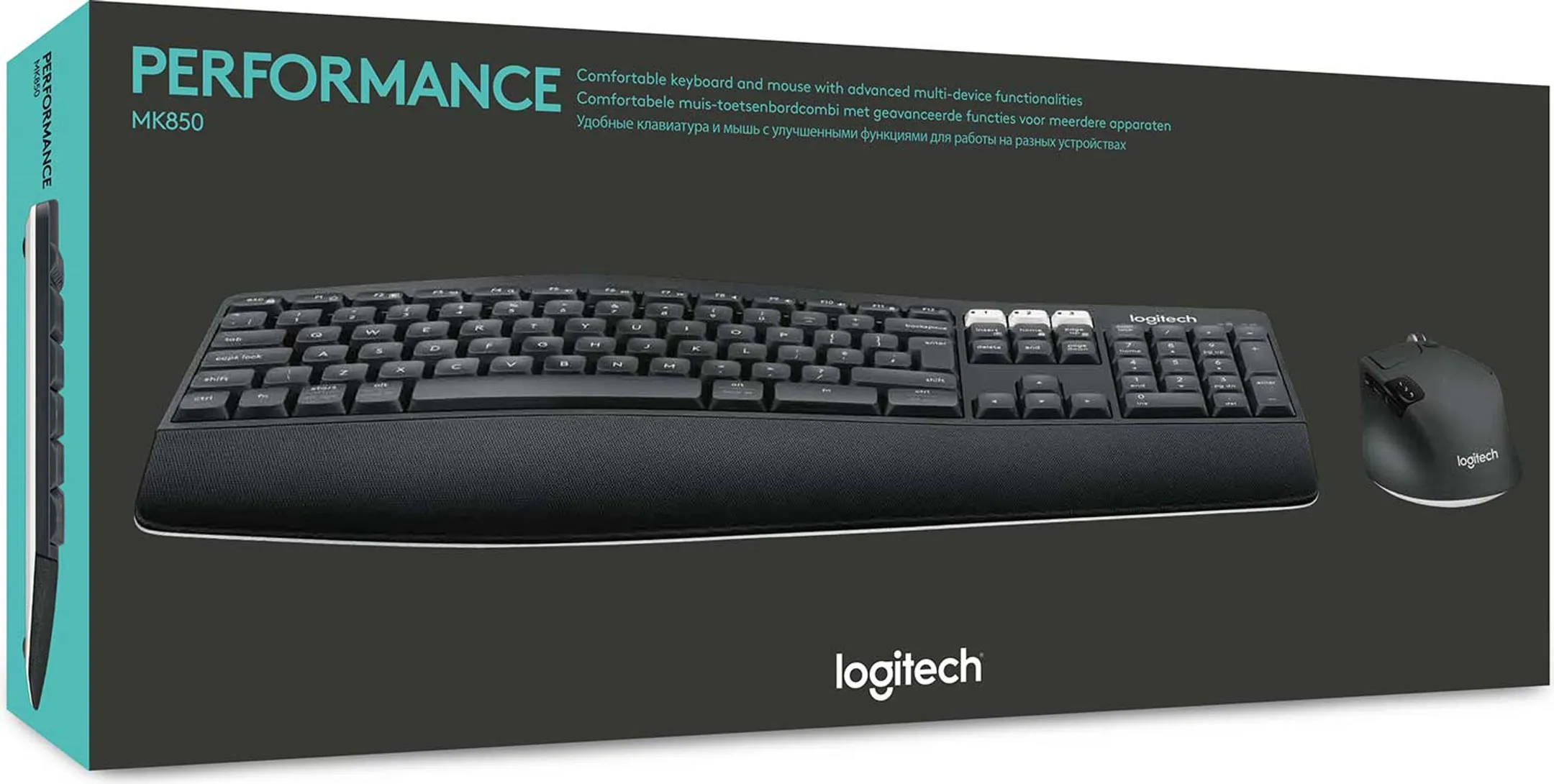 Logitech Clavier + Souris -  Sans Fil - MK850 - AZERTY (BE) - Noir image